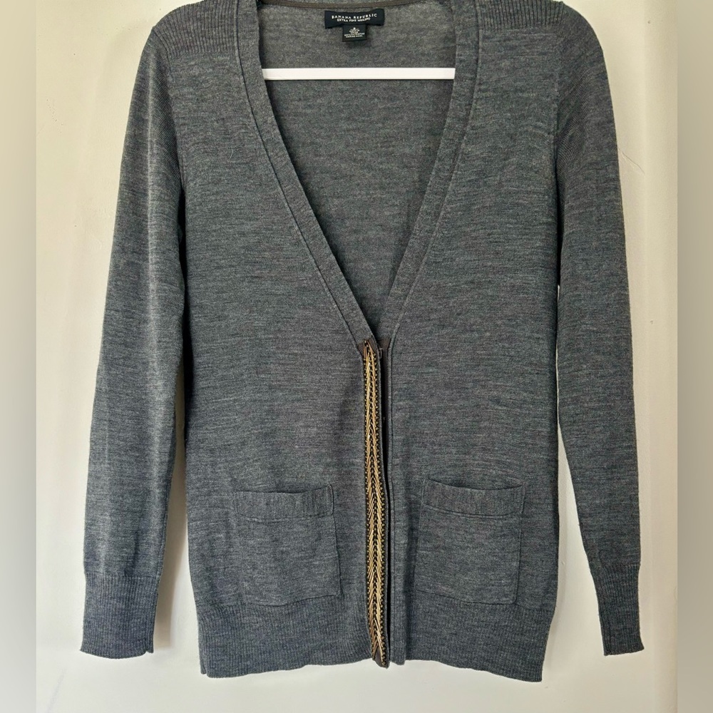 Banana republic merino wool sweater with beading detail